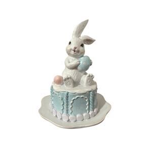 Cupcakes and Cashmere Easter Bunny Rabbit on Cake with Easter Egg 8”